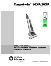Nilfisk-Advance Carpetwin 20XP 56323776 Operator's Manual