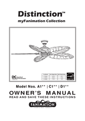 Fanimation distinction C1 series Owner's Manual
