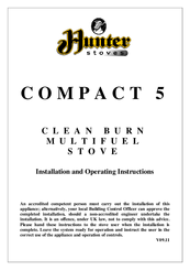 Hunter Compact 5 Installation And Operating Instructions Manual