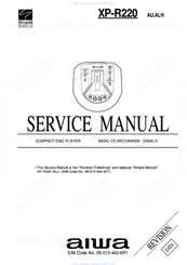Aiwa XP-R220 Service Manual