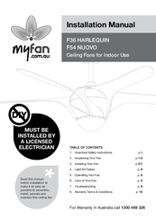 MyFan F36 Harlequin Installation Manual