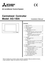 Mitsubishi AG-150A Installation Manual