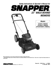 Snapper 7800263 Safety Instructions & Operator's Manual