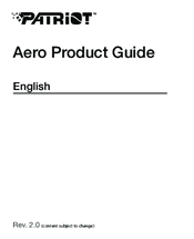 Patriot Aero Product Nstruction Manual