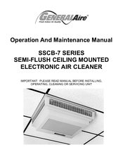 GeneralAire SSCB-7 SERIES Operation And Maintenance Manual