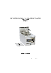 Roller Grill RFG 12 Instruction Manual And Installation Instructions