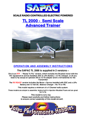Sapac TL 2000 Operation And Assembly Instructions