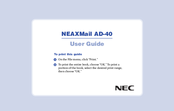 NEC NEAXMail AD-40 User Manual