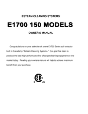 Esteam E1715-05 Owner's Manual