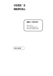 Embedded Computer EBC-I855C Operation Manual