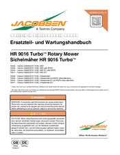 Jacobsen HR 9016 Turbo 70540 Parts & Maintenance Manual