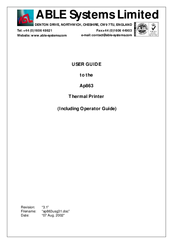 ABLE Systems Ap863 User Manual