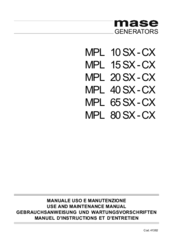 Mase MPL 15 SX Use And Maintenance Manual