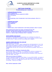 Samsung SVMi-8 Quick Reference Manual