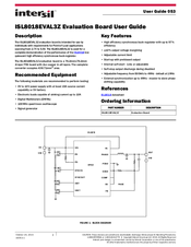 Intersil ISL8018EVAL3Z User Manual