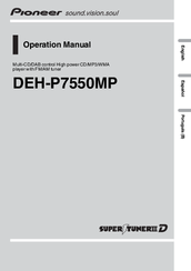 Pioneer DEH-P755MP Operation Manual