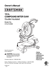 Craftsman 315.212300 Owner's Manual