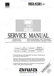 Aiwa NSX-K581 Service Manual