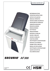 HSM Securio AF300 Operating Instructions Manual