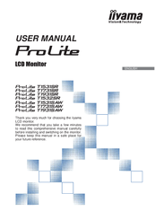 Iiyama ProLite T1931SR User Manual