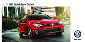 Volkswagen 2014 GTI Quick Start Manual
