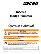 Echo HC-245 Operator's Manual