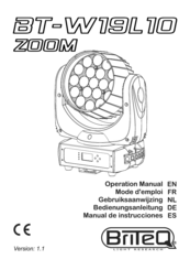 Briteq BT-W19L10 ZOOM Operation Manual