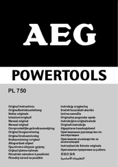 AEG PL 750 Original Instructions Manual