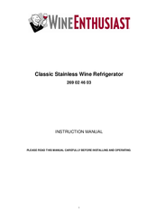 WineEnthusiast 269 02 46 03 Instruction Manual