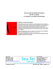 Sea Tel 9711QOR-86 Installation And Operation Manual