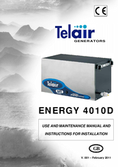 Telair Energy 4010D Use And Maintenance Manual And Instructions For Installation