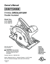 Craftsman 315.108410 Owner's Manual