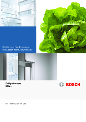 Bosch KDV series Instructions For Use Manual