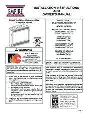 Empire Comfort Systems 3)(N Installation Instructions And Owner's Manual