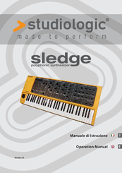 Studiologic sledge Operation Manual