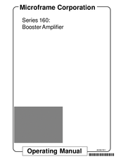 Microframe Corporation Series 160 Operating Manual