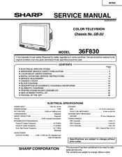 Sharp 36F830 Service Manual