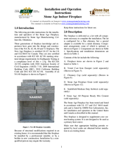 StoneAge NA 36 Installation And Operation Instructions Manual