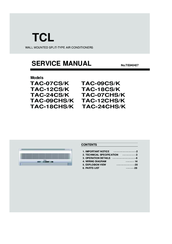 Tcl TAC-07CS/K Service Manual