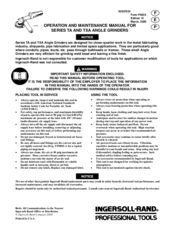 Ingersoll-Rand TA Series Operation And Maintenance Manual