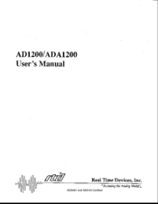 Real Time Devices AD1200 User Manual