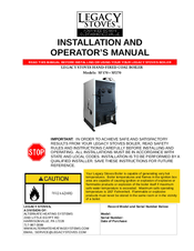 LEGACY STOVES SF170 Installation And Operator's Manual