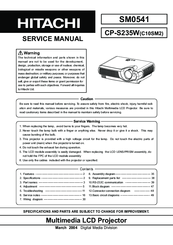 Hitachi SM0541 Service Manual