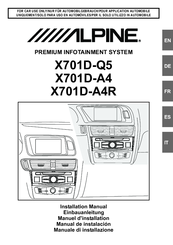 Alpine X701D-A4 Installation Manual