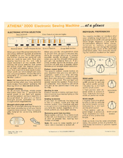 Singer ATHENA 2000 Instructions Manual