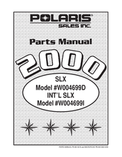 Polaris SLX W004699D Parts Manual