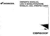 Honda CBR6OOF Owner's Manual