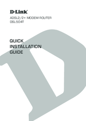 D-Link DSL-504T Quick Installation Manual