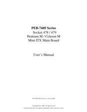 Iembeddedpc PEB-7605 Series User Manual