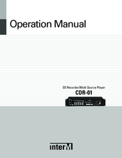 Inter-m CDR-01 Operation Manual
